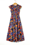 KaleaBoutique Boho Floral V Neck Ruffle Tiered Long Dress - KaleaBoutique.com