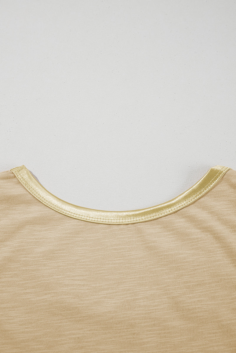 KaleaBoutique Metallic Sheen Edge Scoop Neck Tank Top - KaleaBoutique.com