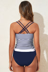 KaleaBoutique Stylish Drawstring Tummy Control Mix-and-match 2pcs Tankini Swimsuit - KaleaBoutique.com