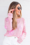 KaleaBoutique Big Flower Hollowed Knit Drop Shoulder Sweater - KaleaBoutique.com