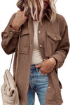 KaleaBoutique Corduroy Flap Pocket Button Up Shacket - KaleaBoutique.com