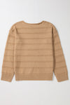 KaleaBoutique Boat Neck Drop Shoulder Pointelle Knit Sweater - KaleaBoutique.com