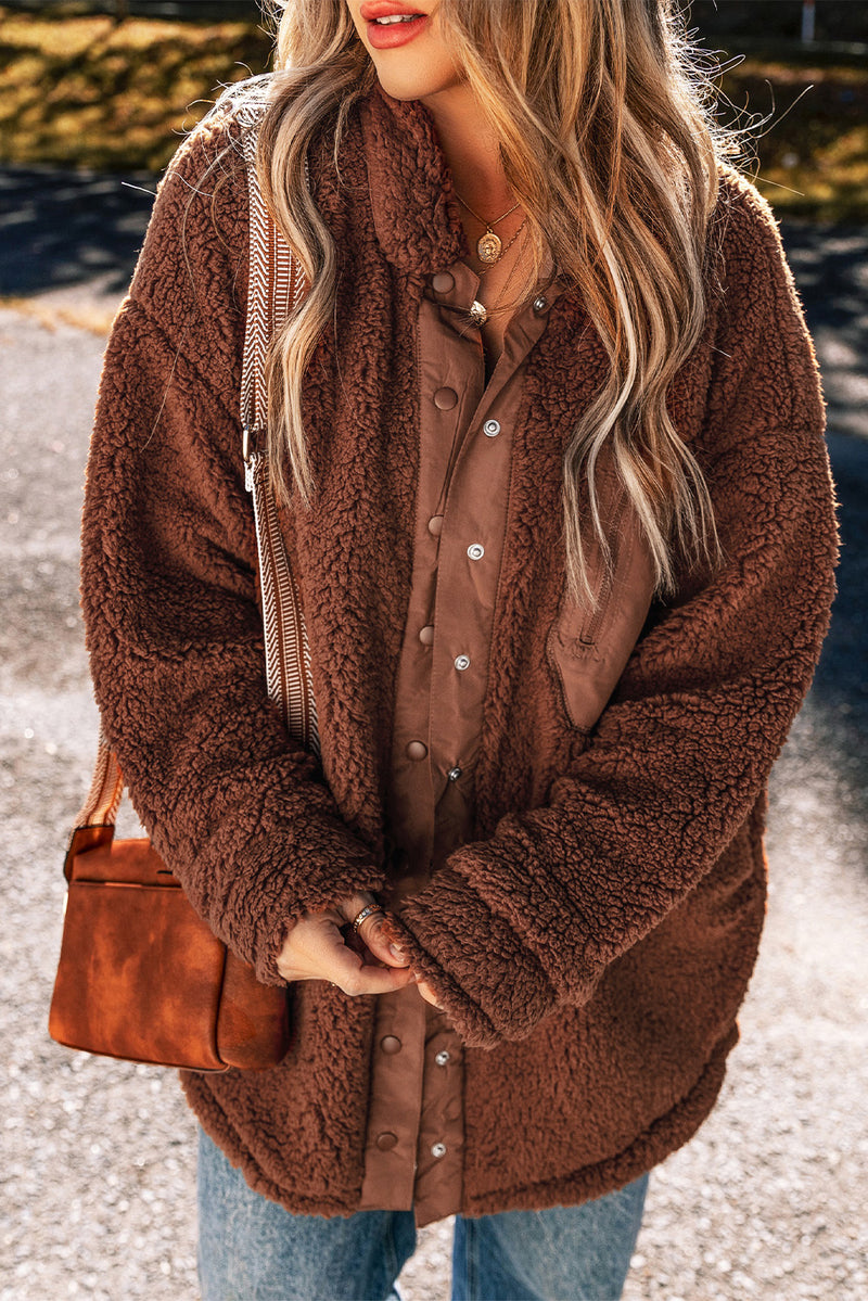 KaleaBoutique Faux Shearling Teddy Bear Jacket - KaleaBoutique.com