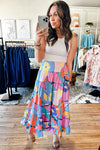 KaleaBoutique Printed Pocketed High Waist Maxi Skirt - KaleaBoutique.com