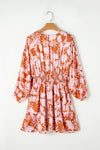 KaleaBoutique Floral Puff Sleeve Smocked Waist Layered Dress - KaleaBoutique.com