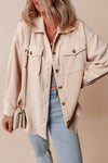 KaleaBoutique Corduroy Flap Pocket Button Up Shacket - KaleaBoutique.com