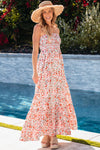 KaleaBoutique Boho Floral Smocked Ruffled Maxi Dress - KaleaBoutique.com