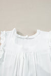 KaleaBoutique Button Split Neck Ruffled Trim Tank Top - KaleaBoutique.com