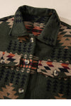 KaleaBoutique Aztec Print Flap Pockets Long Sleeve Shacket - KaleaBoutique.com