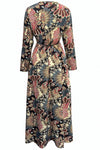 KaleaBoutique Floral Print V Neck Wrap High Waist Maxi Dress - KaleaBoutique.com