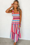 KaleaBoutique Ruffled Straps Smocked Tiered Long Dress - KaleaBoutique.com