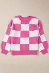 KaleaBoutique Checkered Bishop Sleeve Sweater - KaleaBoutique.com