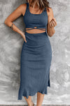 KaleaBoutique Criss Cross Cut-out Slits Sleeveless Midi Dress - KaleaBoutique.com