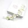 Bridal Off White Epoxy Flower Hair Vine, Wedding Flower Wire Headband, Silver Wire Head Wreath Hairpiece - KaleaBoutique.com