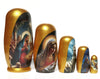 Traditional Impressionism Style Nativity Nesting Doll, 5 Piece Hand Crafted Nested Doll - KaleaBoutique.com