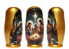 Traditional Impressionism Style Nativity Nesting Doll, 5 Piece Hand Crafted Nested Doll - KaleaBoutique.com