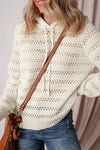 KaleaBoutique Pointelle Knit Raglan Sleeve Hooded Sweater - KaleaBoutique.com