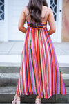 KaleaBoutique Striped Thin Straps Smocked Back Boho Maxi Dress - KaleaBoutique.com