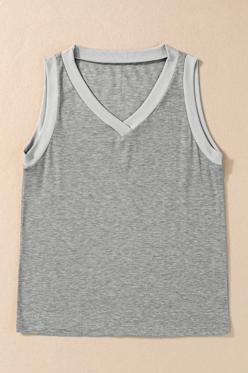 Ribbed V Neck Tank - KaleaBoutique.com