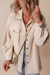 KaleaBoutique Corduroy Flap Pocket Button Up Shacket - KaleaBoutique.com