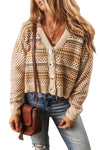 KaleaBoutique Stylish Buttoned V Neck Cropped Cardigan - KaleaBoutique.com