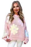 KaleaBoutique Petals & Threads Embroidered Floral Sweater - KaleaBoutique.com