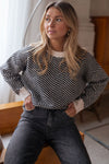 KaleaBoutique Contrast Edge Crew Neck Drop Shoulder Sweater - KaleaBoutique.com