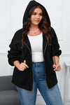 KaleaBoutique Plus Size Bishop Sleeve Zip Up Hooded Jacket - KaleaBoutique.com