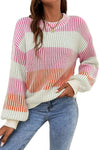 KaleaBoutique Colorblock Textured Knit Bubble Sleeve Sweater - KaleaBoutique.com