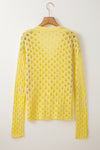 KaleaBoutique Pointelle Knit V Neck Sweater Cardigan - KaleaBoutique.com