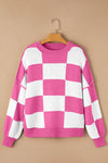 KaleaBoutique Checkered Bishop Sleeve Sweater - KaleaBoutique.com