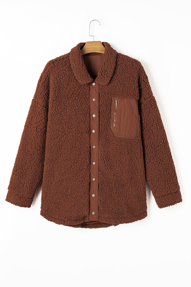 KaleaBoutique Faux Shearling Teddy Bear Jacket - KaleaBoutique.com