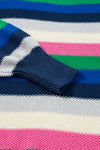 KaleaBoutique Rainbow Striped Crew Neck Drop Shoulder Sweater - KaleaBoutique.com