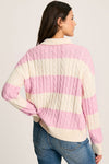 KaleaBoutique Cable Knit Collared Henley Sweater - KaleaBoutique.com