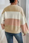 KaleaBoutique Color Block Lantern Sleeve Drop Shoulder Sweater - KaleaBoutique.com