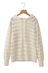 KaleaBoutique Pointelle Knit Raglan Sleeve Hooded Sweater - KaleaBoutique.com