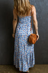 KaleaBoutique Floral Print Ruffled Ruched Maxi Dress - KaleaBoutique.com