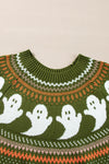 KaleaBoutique Halloween Ghost Pattern Drop Shoulder Sweater - KaleaBoutique.com