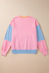 KaleaBoutique Colorblock Patchwork Drop Shoulder Sweatshirt - KaleaBoutique.com