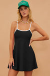 KaleaBoutique Sporty Ribbed Spaghetti Straps One Piece Swimdress