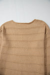 KaleaBoutique Boat Neck Drop Shoulder Pointelle Knit Sweater - KaleaBoutique.com