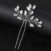 Bridal Rhinestone Crystal Hairpin 2 PC Set, Wedding Gem Branch Hair Pin Headpiece, Bridesmaid Crystal Wire Hairpiece, Set of 2 - KaleaBoutique.com