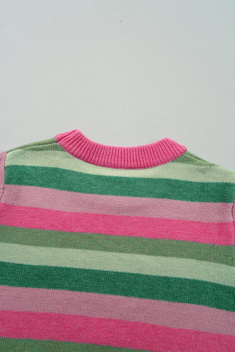 KaleaBoutique Color Block Ribbed Edge Round Neck Sweater - KaleaBoutique.com