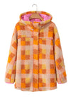 KaleaBoutique Checkered Sherpa Hooded Jacket - KaleaBoutique.com