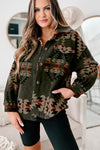 KaleaBoutique Aztec Print Flap Pockets Long Sleeve Shacket - KaleaBoutique.com