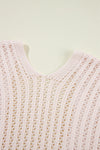 Hollowed Crochet Drop Shoulder Open Front Cardigan - KaleaBoutique.com