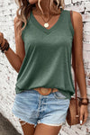 KaleaBoutique Comfortable Ribbed V Neck Tank - KaleaBoutique.com