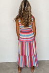 KaleaBoutique Ruffled Straps Smocked Tiered Long Dress - KaleaBoutique.com