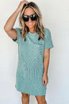 KaleaBoutique Stylish Striped Ribbed Knit T-shirt Shift Dress - KaleaBoutique.com