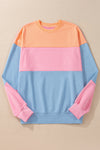 KaleaBoutique Colorblock Patchwork Drop Shoulder Sweatshirt - KaleaBoutique.com